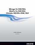 Christie Mirage WU User manual