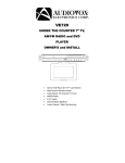 Audiovox VE720 Operating instructions