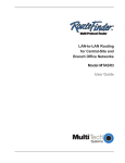 Multitech RouteFinder MTASR3 User guide