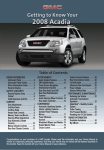 Chevrolet ACADIA - NAVIGATION SYSTEM 2008 Operating instructions
