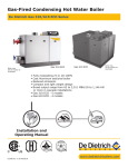 DeDietrich 310 ECO Series Operating instructions