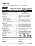 Cal Flame FPT-1100 Operating instructions