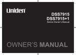 Uniden DSS 7805WP Owner`s manual