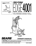 ProForm EDGE 4001 Owner`s manual