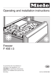 Operating and installation instructions Freezer F 456 i-3