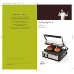 Wolfgang Puck CCFP0010 Cafe collection Operating instructions