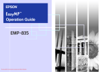Epson EMP-835 User`s guide