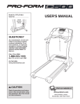 ProForm PFTL57105.0 User`s manual