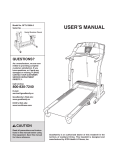 ProForm 790cd/790tr Treadmill User`s manual