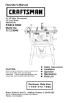 Craftsman 137.218040 Operator`s manual