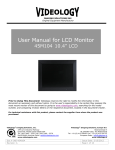 Videology 45M104 User manual