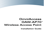 Alcatel OmniAccess AP70 Installation guide