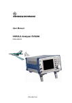 Rohde & Schwarz VOR/ILS Analyzer EVS200 User manual