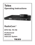 RTS TR-240 Operating instructions