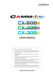 Roland CX-400 Specifications