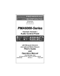 PS Engineering PMA6000M Operating instructions