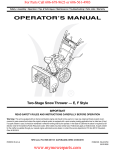 MTD 31AS6BEE700 Operator`s manual