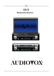 Audiovox UV8 Owner`s manual