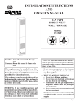 Empire Heating Systems DV-55IP Owner`s manual