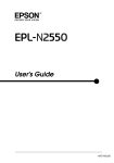 Epson EPL-N2550 User`s guide