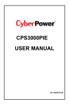 CyberPower CPS3000PIE User manual