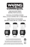 Waring MMB160 Instruction manual