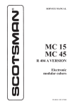 Scotsman MC 45 Service manual