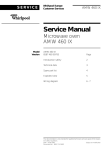 Whirlpool AMW 460 Service manual