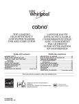 Whirlpool WTW8900BC Use & care guide