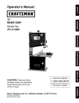 Craftsman 351.214000 Operator`s manual