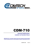 Comtech EF Data CDM-710L Product specifications
