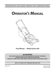 MTD 430 Series Operator`s manual
