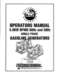 Westerbeke 3.0KW BPMG-60HZ Installation manual