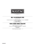 Maytag BUILT-IN ELECTRIC MICROWAVE OVEN Use & care guide