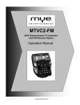 MYE MTVC2-FM Instruction manual