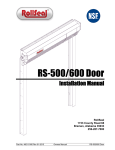 RollSeal RS-500 Installation manual