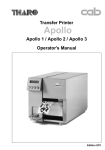 CAB Apollo 1 Operator`s manual