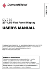 Mitsubishi DV270 User`s manual