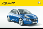 Vauxhall Adam Owner`s manual