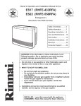 Rinnai ES17 Installation manual