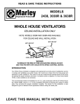 Marley Engineered Products 3638R Operating instructions