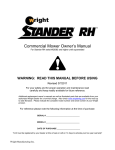Wright Manufacturing Stander RH 52083 Owner`s manual