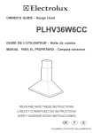 Electrolux PLHV36W6CC Operating instructions