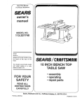 Craftsman 113.221740 Specifications