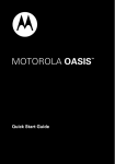 Motorola OASIS Product specifications