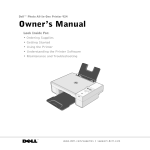 Dell 924 - Photo All-In-One Inkjet Owner`s manual