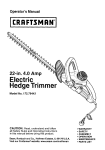 Craftsman 172.79443 Operator`s manual