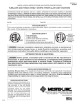 Mestek TUBULAR GAS FIRED DIRECT SPARK PROPELLER UNIT HEATERS Specifications