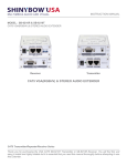 AMX CAT-5 RGBHV TX Instruction manual