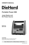 DieHard Portable Power 950 Owner`s manual